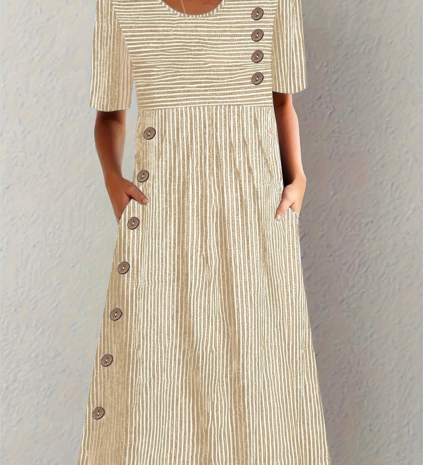 Coralie™ | Maxi de verano a rayas nítidas