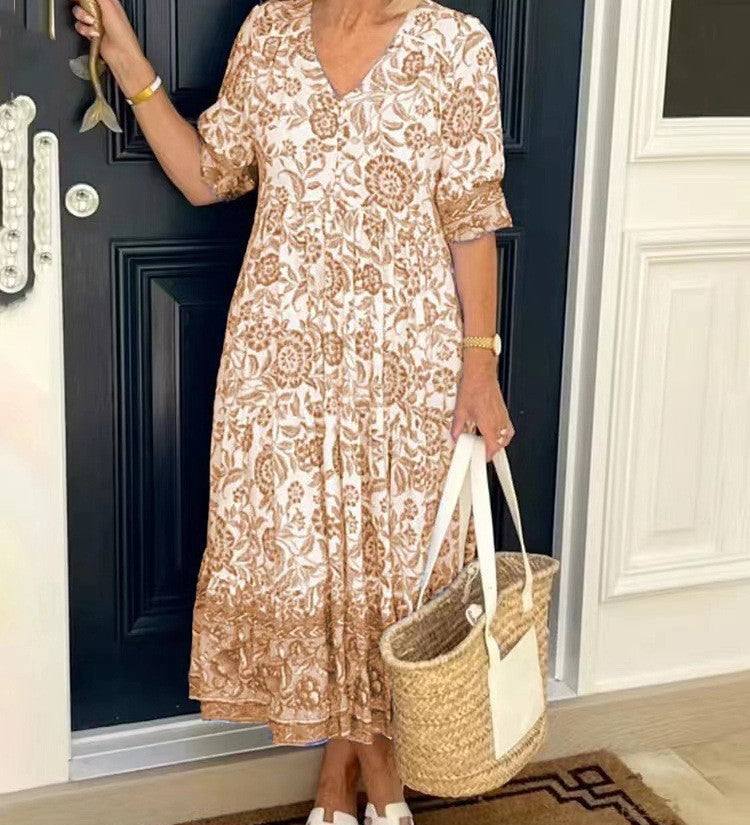 Keisha™ | Elegante escote en V con estampado floral