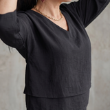 River™ | Conjunto de Top en Capas y Pantalón de Pierna Ancha