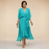 Opal™ | Vestido midi elegante con escote en V
