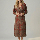 Lune™ | Vestido midi envolvente de color natural