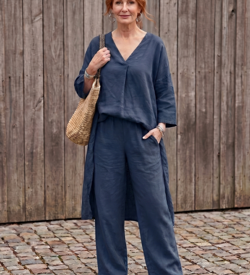 Onyx™ | Conjunto de túnica holgada y pantalones de pierna ancha