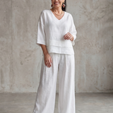 River™ | Conjunto de Top en Capas y Pantalón de Pierna Ancha