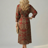 Lune™ | Vestido midi envolvente de color natural