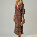 Lune™ | Vestido midi envolvente de color natural