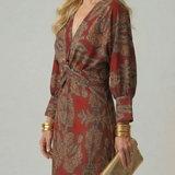 Lune™ | Vestido midi envolvente de color natural