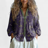 Sofía – Blusa casual con estampado natural