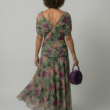 Calen™ | Vestidos midi fluidos de hombro descubierto