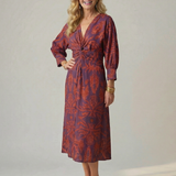 Lune™ | Vestido midi envolvente de color natural