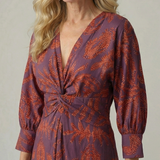 Lune™ | Vestido midi envolvente de color natural