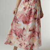 Sylin™ | Vestido midi fruncido con cuello halter
