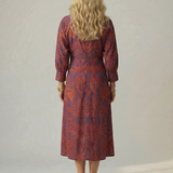 Lune™ | Vestido midi envolvente de color natural
