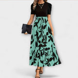 Luna - Vestidos de verano con estampado floral y escote redondo