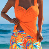 Abigail™ | Tankini elegante con falda tropical