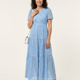 Brielle™ | Vestido midi en capas con escote en V y mangas cortas