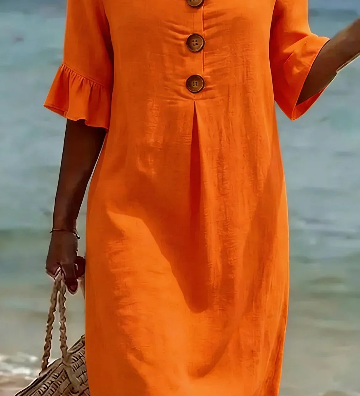 Radmila™ | Vestido de manga larga con textura