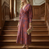 Lune™ | Vestido midi envolvente de color natural
