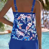 Imke™ | Tankini sin mangas estampado con escote en U