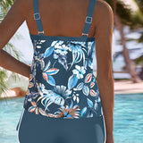 Imke™ | Tankini sin mangas estampado con escote en U