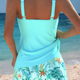 Barbara™ | Elegante estampado oceánico tankini dividido