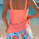 Barbara™ | Elegante estampado oceánico tankini dividido
