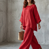 Prue™ | Conjunto de túnica holgada y pantalones de pierna ancha