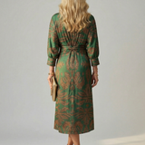 Lune™ | Vestido midi envolvente de color natural