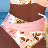 Jolina™ | Bikini de dos piezas con estampado floral y contraste