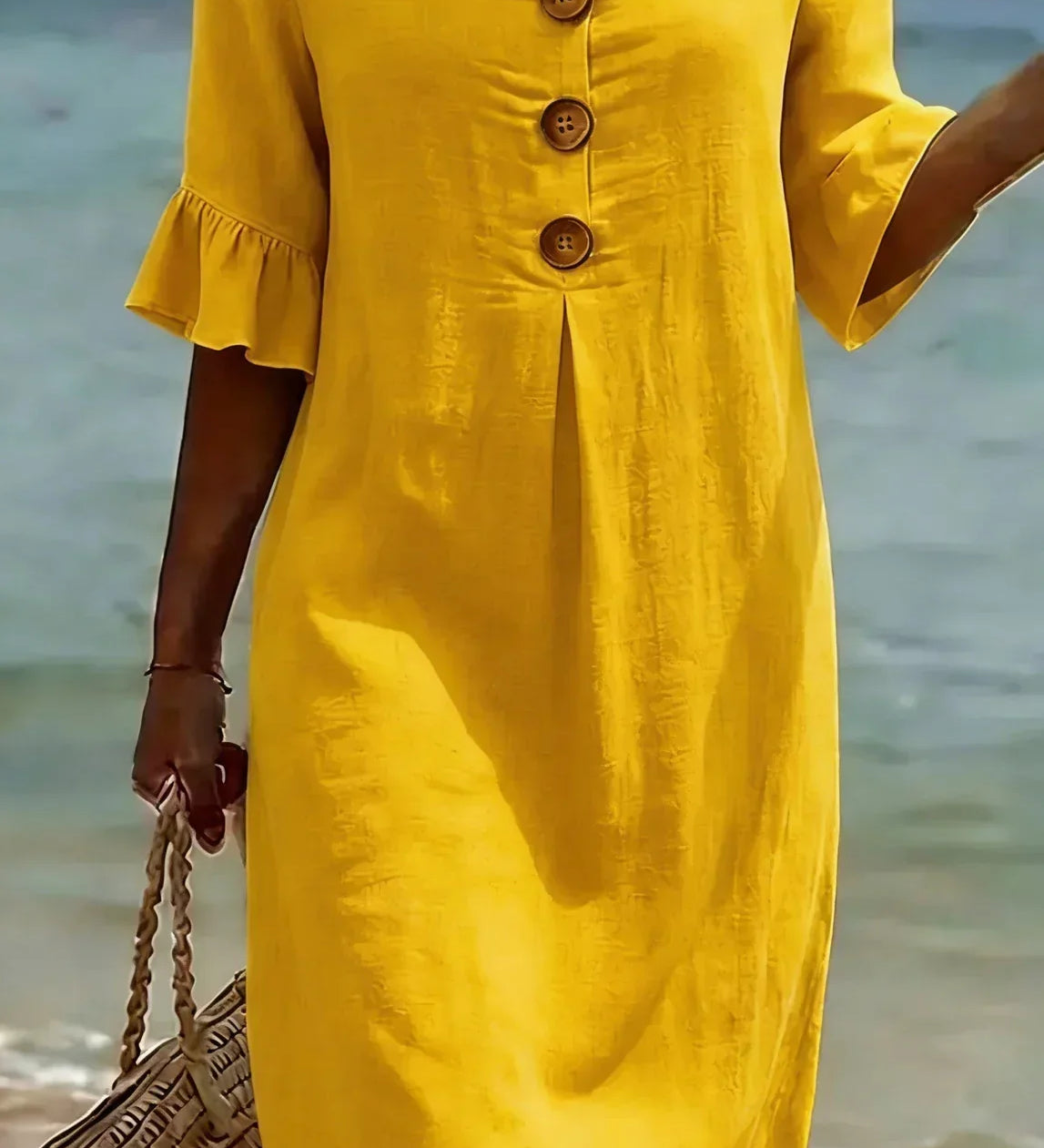 Nuria™ | Vestido texturizado de manga larga