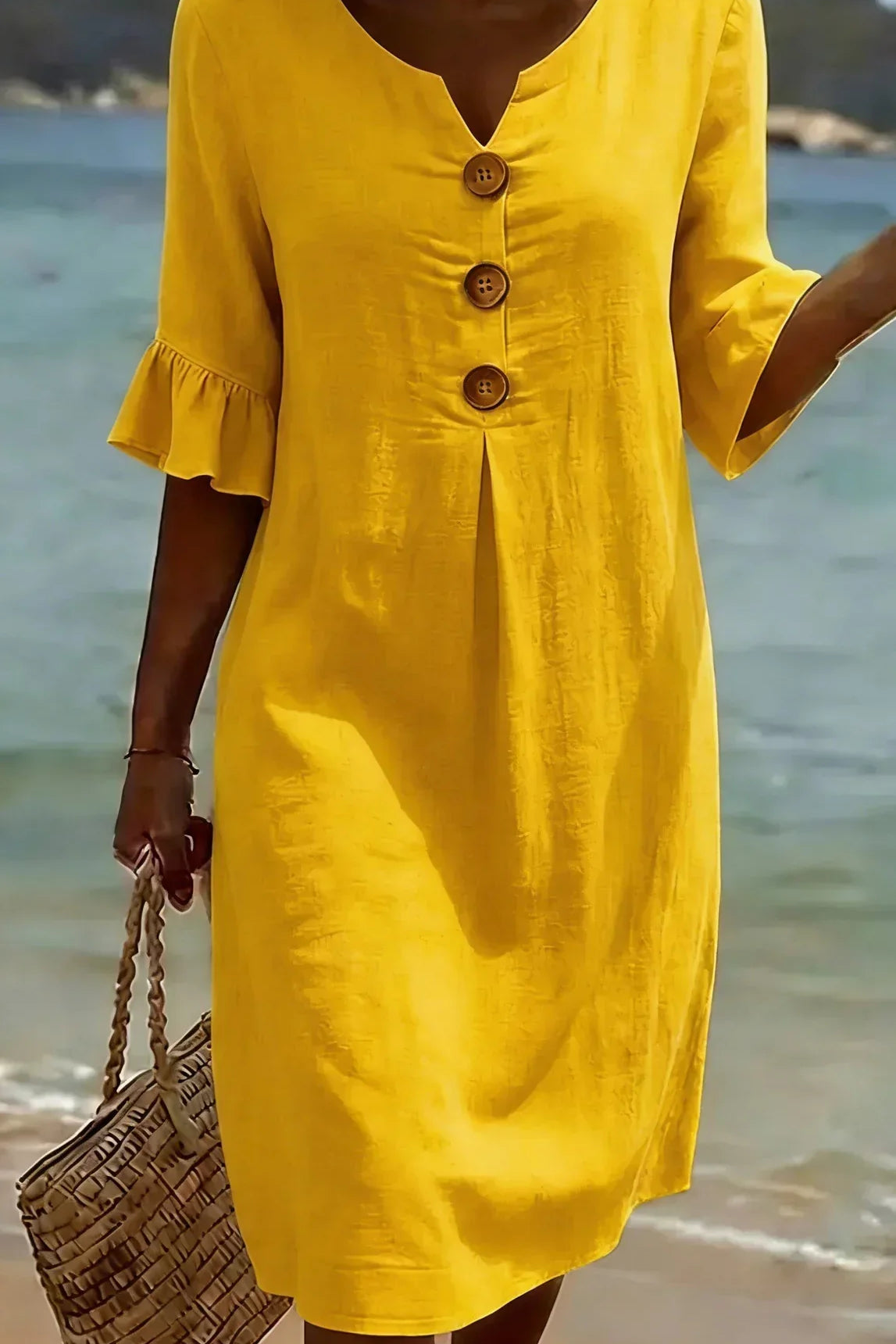Radmila™ | Vestido de manga larga con textura