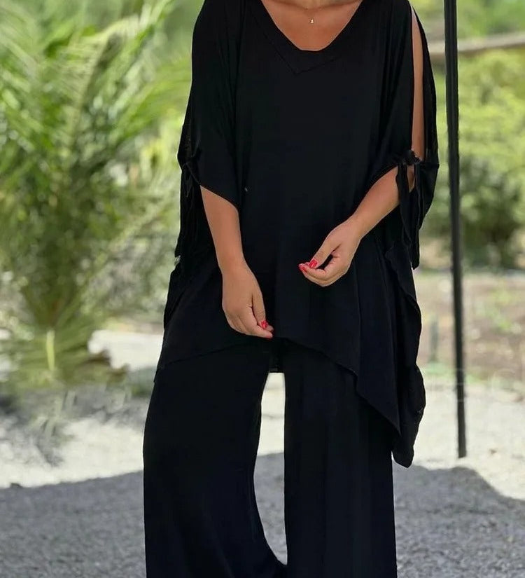 Úrsula™ | Conjunto Túnica Ombros Abertos y Pantalón