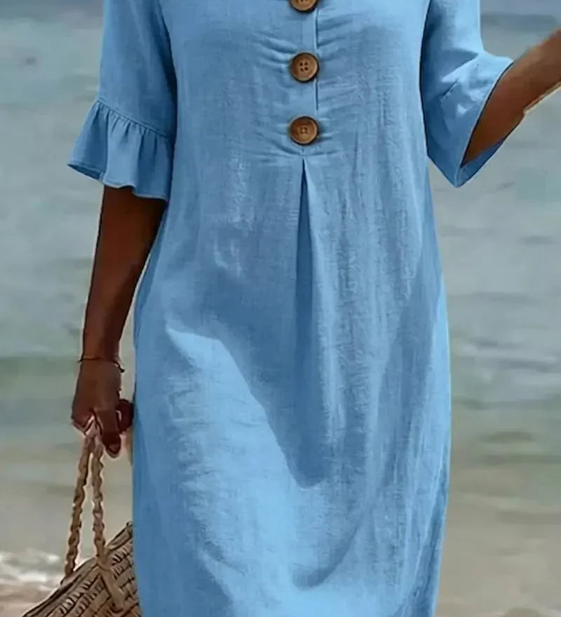 Nuria™ | Vestido texturizado de manga larga