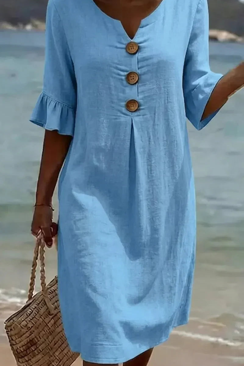 Radmila™ | Vestido de manga larga con textura
