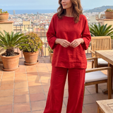 Prue™ | Conjunto de túnica holgada y pantalones de pierna ancha