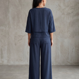 River™ | Conjunto de Top en Capas y Pantalón de Pierna Ancha
