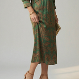 Lune™ | Vestido midi envolvente de color natural