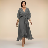 Opal™ | Vestido midi elegante con escote en V