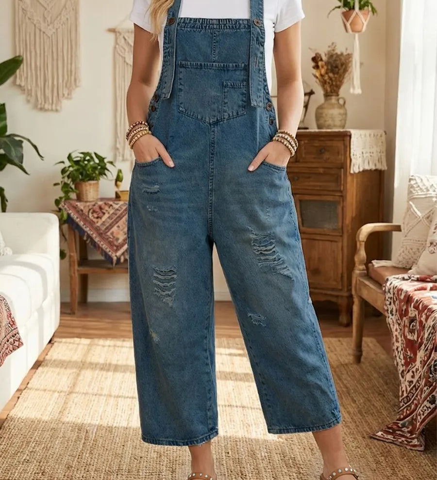 Aurevia™ | Mono de denim para jardinería con look vintage