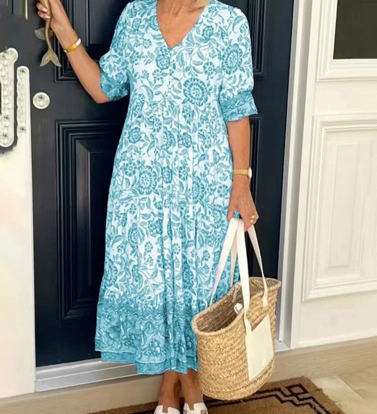 Keisha™ | Elegante escote en V con estampado floral