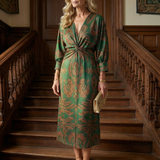 Lune™ | Vestido midi envolvente de color natural