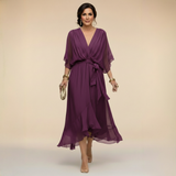 Opal™ | Vestido midi elegante con escote en V