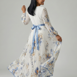 Rielle™ | Vestido midi plisado envolvente