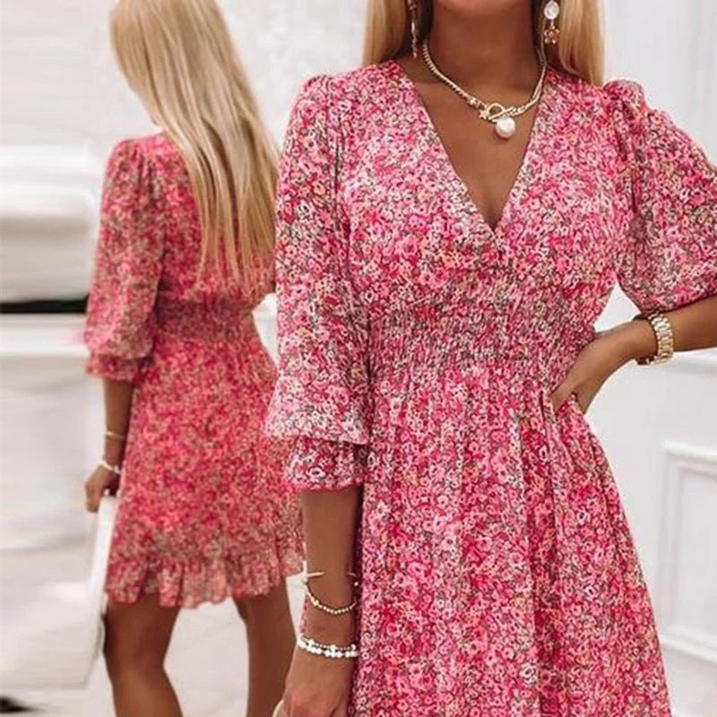 Thessaly™ | Vestido maxi floral elegante