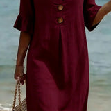 Nuria™ | Vestido texturizado de manga larga