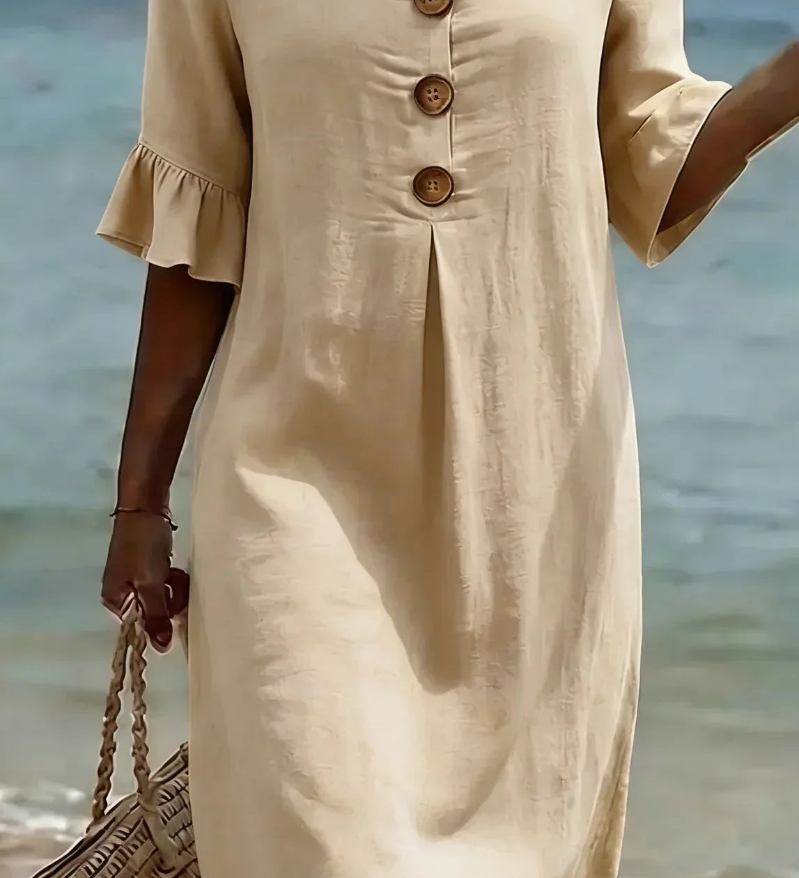 Nuria™ | Vestido texturizado de manga larga