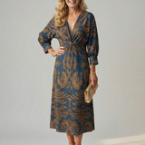 Lune™ | Vestido midi envolvente de color natural