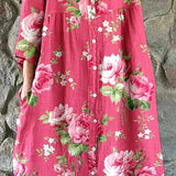Mathilde™ | Vestido maxi floral artístico