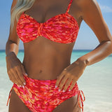 Elina™ | Bikini de estampado abstracto con tirantes finos
