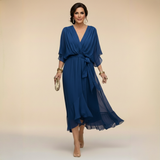 Opal™ | Vestido midi elegante con escote en V