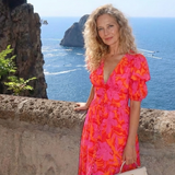 Willow™ | Vestido midi floral con escote en V y mangas abullonadas